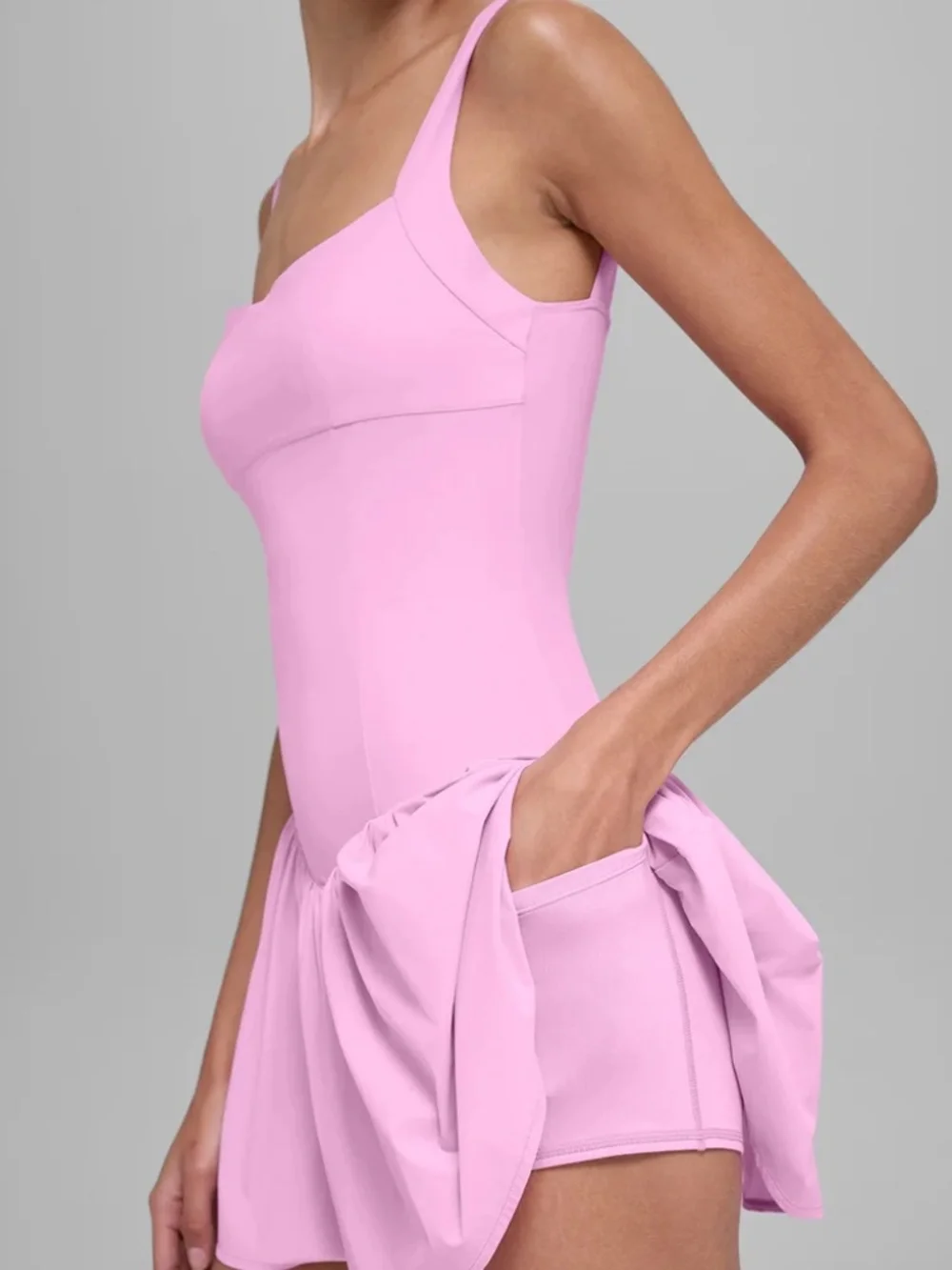 ALO Break Point Tennis Dress Candy Heart Pink Large NEW WITH TAGS